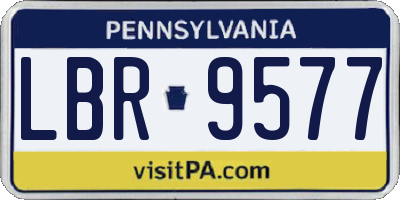PA license plate LBR9577