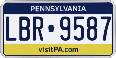 PA license plate LBR9587