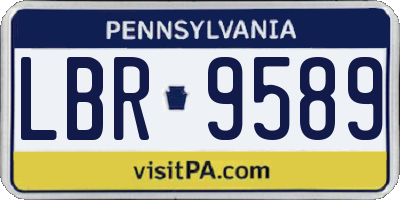 PA license plate LBR9589