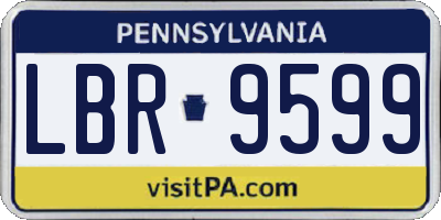 PA license plate LBR9599