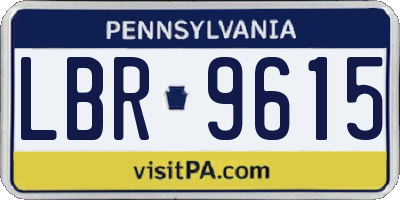 PA license plate LBR9615