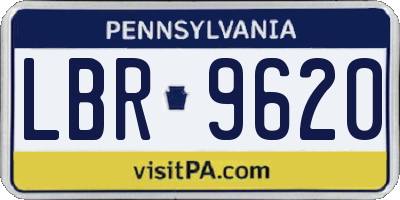 PA license plate LBR9620