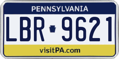 PA license plate LBR9621