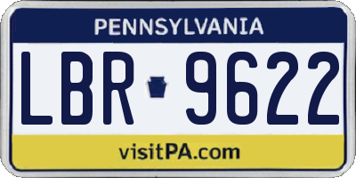 PA license plate LBR9622