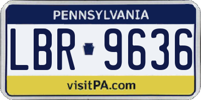PA license plate LBR9636