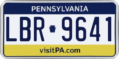 PA license plate LBR9641