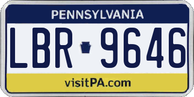 PA license plate LBR9646