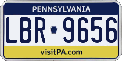 PA license plate LBR9656
