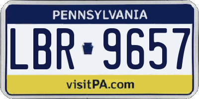 PA license plate LBR9657
