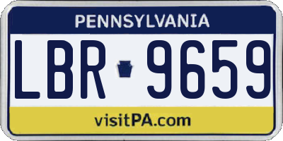 PA license plate LBR9659