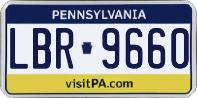 PA license plate LBR9660