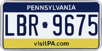 PA license plate LBR9675