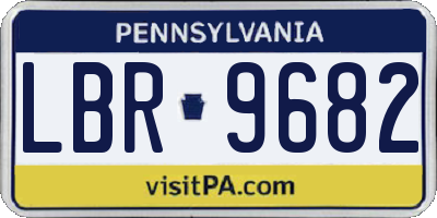PA license plate LBR9682