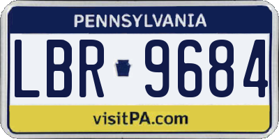 PA license plate LBR9684