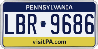 PA license plate LBR9686