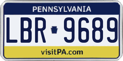 PA license plate LBR9689