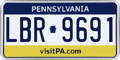 PA license plate LBR9691