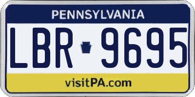 PA license plate LBR9695