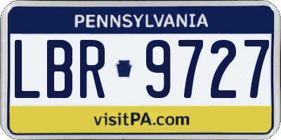 PA license plate LBR9727