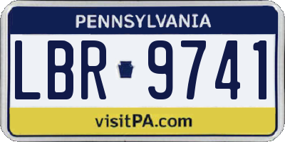 PA license plate LBR9741
