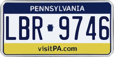 PA license plate LBR9746