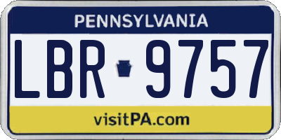 PA license plate LBR9757