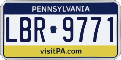 PA license plate LBR9771
