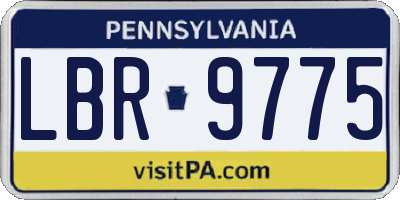 PA license plate LBR9775