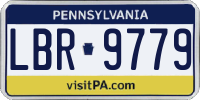 PA license plate LBR9779