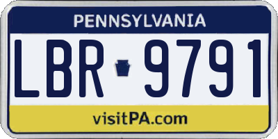 PA license plate LBR9791