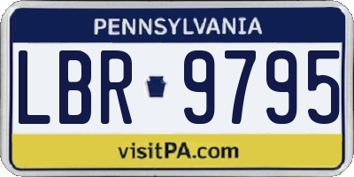 PA license plate LBR9795