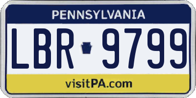 PA license plate LBR9799
