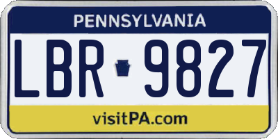 PA license plate LBR9827