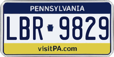 PA license plate LBR9829