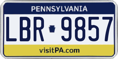 PA license plate LBR9857