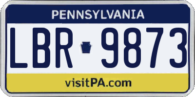 PA license plate LBR9873