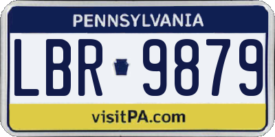 PA license plate LBR9879