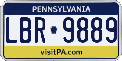 PA license plate LBR9889