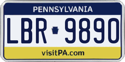PA license plate LBR9890