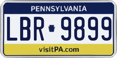 PA license plate LBR9899