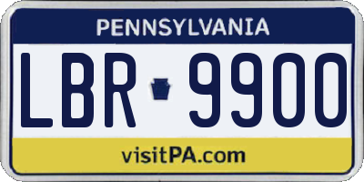 PA license plate LBR9900