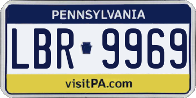 PA license plate LBR9969