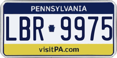 PA license plate LBR9975