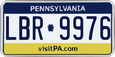 PA license plate LBR9976