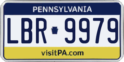 PA license plate LBR9979