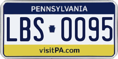 PA license plate LBS0095