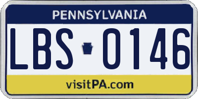 PA license plate LBS0146
