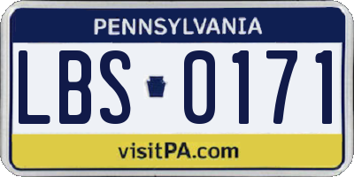 PA license plate LBS0171