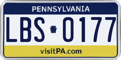 PA license plate LBS0177