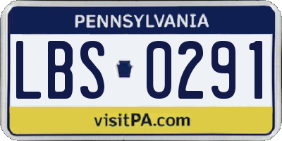 PA license plate LBS0291
